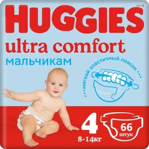 Подгузники Huggies Ultra Comfort Boy Mega 4 66 шт