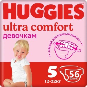 Подгузники Huggies Ultra Comfort Girl Mega 5 56 шт