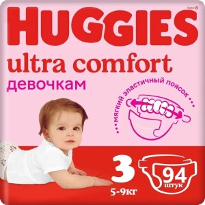 Подгузники Huggies Ultra Comfort Girl Giga 3 94 шт