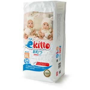 Трусики-подгузники Ekitto Premium XL (34 шт)
