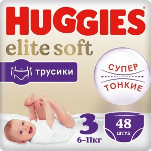 Трусики-подгузники Huggies Elite Soft Mega 3 48 шт