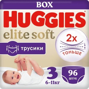 Трусики-подгузники Huggies Elite Soft Box 3 96 шт