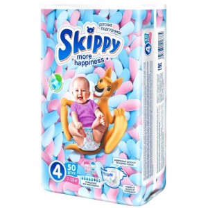 Подгузники Skippy More Happiness+ 4 (50 шт)