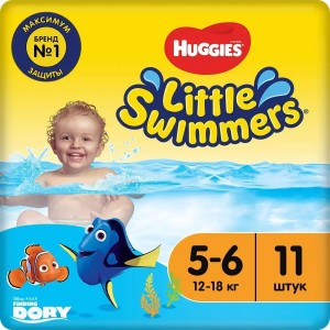 Трусики-подгузники для плавания Huggies Little Swimmers 5-6 11шт