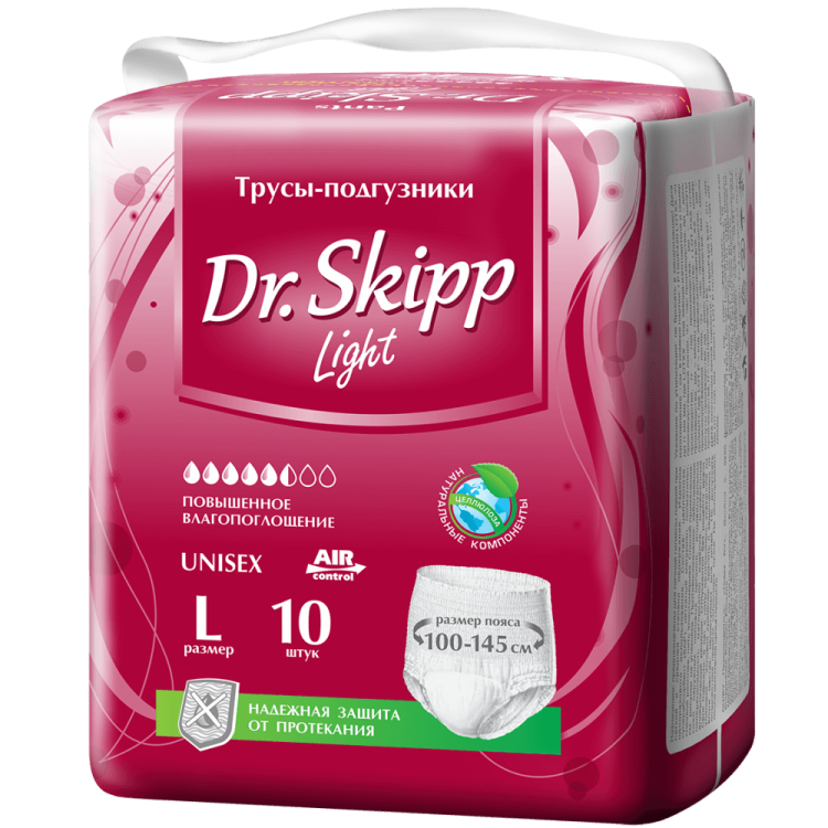 Подгузники-трусы Dr. Skipp Light L (10 шт)